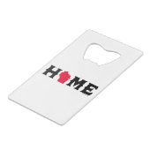 Huis in Wisconsin Creditkaart Flessenopener (Voorkant Gekanteld)