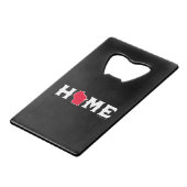 Huis in Wisconsin Creditkaart Flessenopener (Voorkant Gekanteld)