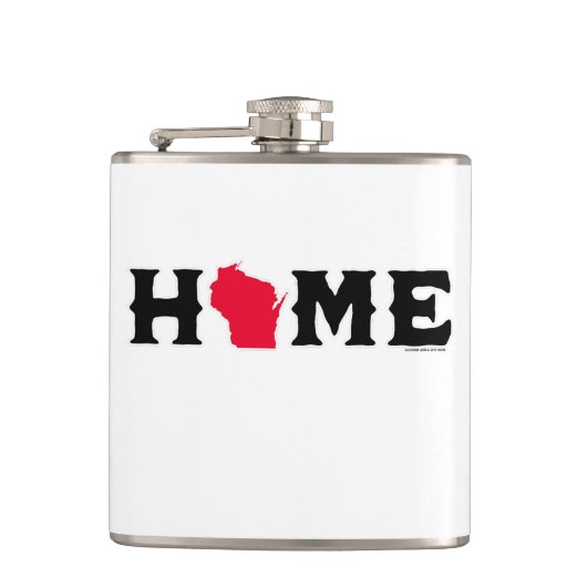 Huis in Wisconsin Heupfles (Voorkant)