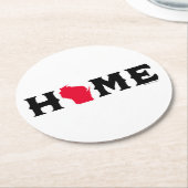 Huis in Wisconsin Ronde Kartonnen Onderzetter (Gebogen)