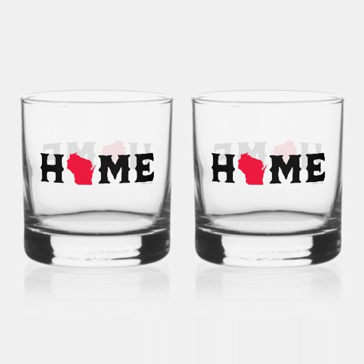 Huis in Wisconsin Whisky Glas (Achterkant)