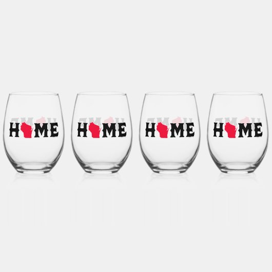 Huis in Wisconsin Wijnglas Zonder Voet (Voorkant)