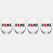 Huis in Wisconsin Wijnglas Zonder Voet (Achterkant)