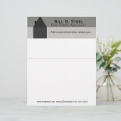 Huis industrie - Estate Agent Construction Home Briefhoofd Ontwerp (Staand voorkant)