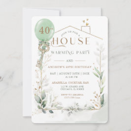 Huis Inrichten En Verjaardag Sjabloon Kaart