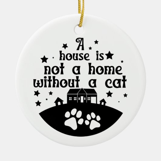 Huis is geen thuis | dubbelzijdig keramisch ornament (Voorkant)