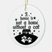 Huis is geen thuis | dubbelzijdig keramisch ornament (Links)