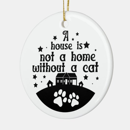 Huis is geen thuis | dubbelzijdig keramisch ornament (Links)