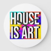 HUIS IS KUNST WITTE LETTERTYPES REGENBOOG Achtergr