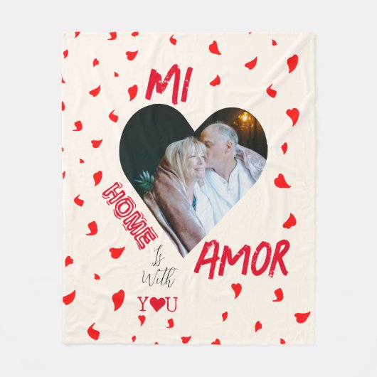 Huis is met u fleece deken cadeau (Voorkant)