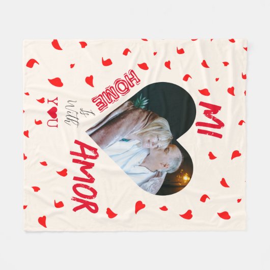 Huis is met u fleece deken cadeau (Voorkant (Horizontaal))