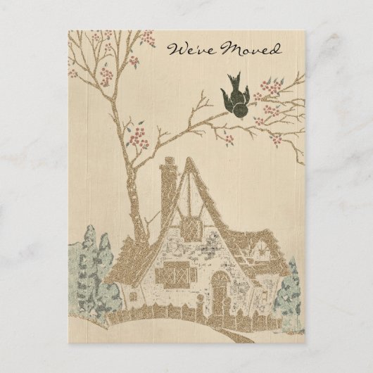  huis is verhuisd aankondigingskaart (Voorkant)