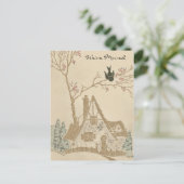  huis is verhuisd aankondigingskaart (Staand voorkant)