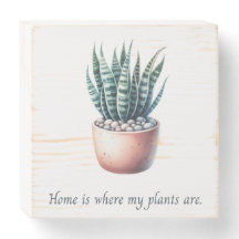 Huis is waar mijn planten zijn houten bord 