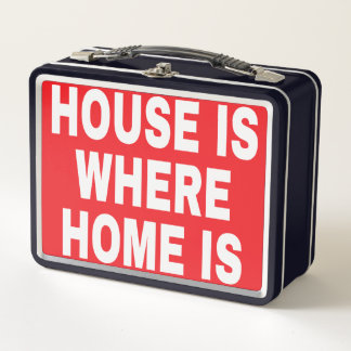 HUIS IS WAAR THUIS IS WITTE LETTERS RODE BG