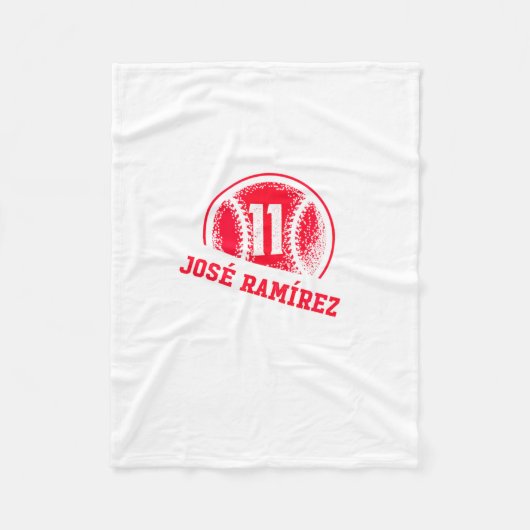 Huis Jose Ramirez Mlbpa Mlb Kunstwerk Fleece Deken (Voorkant)