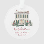 Huis Kerstversiering Ornament (voorkant)