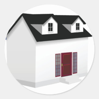 Huis (Kleine Huis) Ronde Sticker