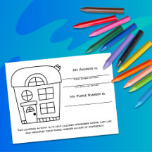 Huis Kleur Nood Informatie voor Kinderen Activitei