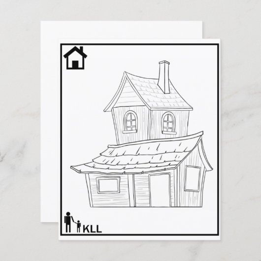 Huis kleurplaten (Voorkant / Achterkant)