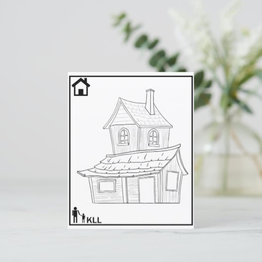 Huis kleurplaten (Staand voorkant)