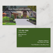 Huis Landscaping Twee Side Visitekaartjes (Voorkant / Achterkant)