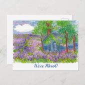 Huis Lavendel Velden We zijn verhuisd Briefkaart (Voorkant / Achterkant)