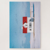 Huis Lofoten Noorwegen Reizen Outdoor Winter Sneeu Legpuzzel (Verticaal)