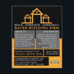 Huis Logo, bouwbedrijf, bouwmachines Adverteren Flyer<br><div class="desc">Huis Logo,  bouwbedrijf,  bouwvakkers Adverteren brochures door de Visitekaartje winkel.</div>