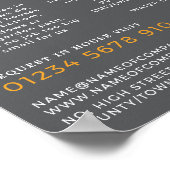 Huis Logo, bouwbedrijf, bouwmachines Adverteren Poster (Hoek)