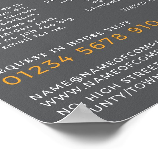 Huis Logo, bouwbedrijf, bouwmachines Adverteren Poster (Hoek)