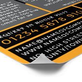 Huis Logo, bouwbedrijf, bouwmachines Adverteren Poster (Hoek)