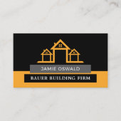 Huis Logo, bouwbedrijf, bouwmachines Visitekaartje (Voorkant)