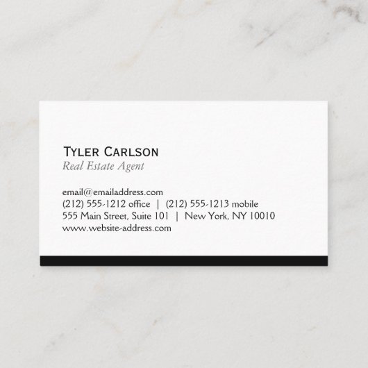 Huis Logo / Goud geborsteld Visitekaartje (Achterkant)