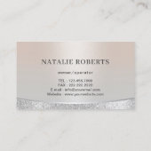 Huis Logo Home Schoonmaak & Maid Service Zilver Visitekaartje (Achterkant)