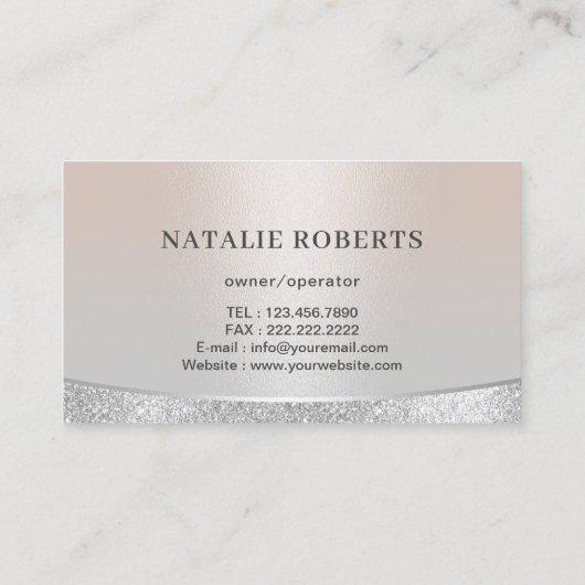 Huis Logo Home Schoonmaak & Maid Service Zilver Visitekaartje (Achterkant)