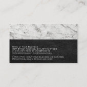 Huis Logo | Monogram | Marmeren leder Visitekaartje (Achterkant)