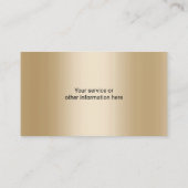 Huis Logo Vastgoed Zwart & Goud Realtor Foto Visitekaartje (Achterkant)