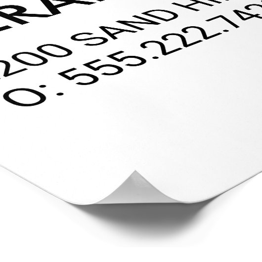 Huis Logo | Zaag Poster (Hoek)