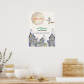 Huis Maan Heks Baby Shower Welkom Bord Poster (Keuken)