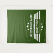 Huis man mannelijke verjaardag Booth banner Tapijt Wandkleed (Voorkant (horizontaal))