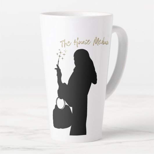 Huis Medium Tall Latte Mok (Rechterhoek)