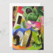 Huis met bomen van Franz Marc,  Kunst (Voorkant / Achterkant)