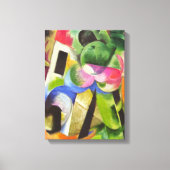 Huis met bomen van Franz Marc,  Kunst Canvas Afdruk (Voorkant)