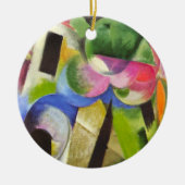 Huis met bomen van Franz Marc,  Kunst Keramisch Ornament (Voorkant)