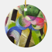 Huis met bomen van Franz Marc,  Kunst Keramisch Ornament (Achterkant)