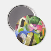 Huis met bomen van Franz Marc,  Kunst Magneet (Voorkant / Achterkant)