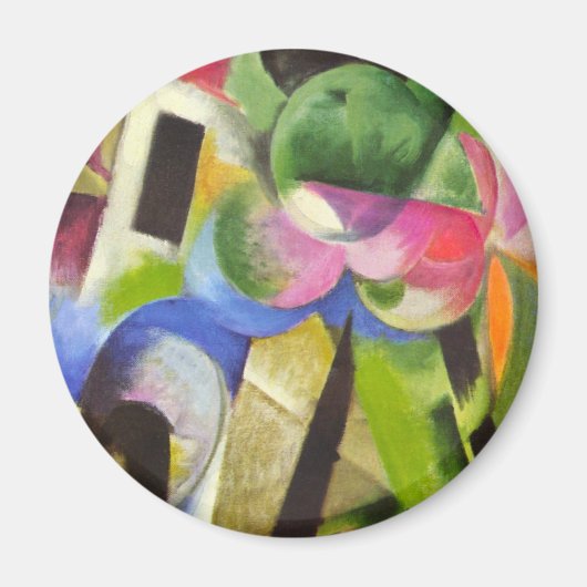 Huis met bomen van Franz Marc,  Kunst Magneet (Voorkant)