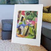Huis met bomen van Franz Marc,  Kunst Poster
