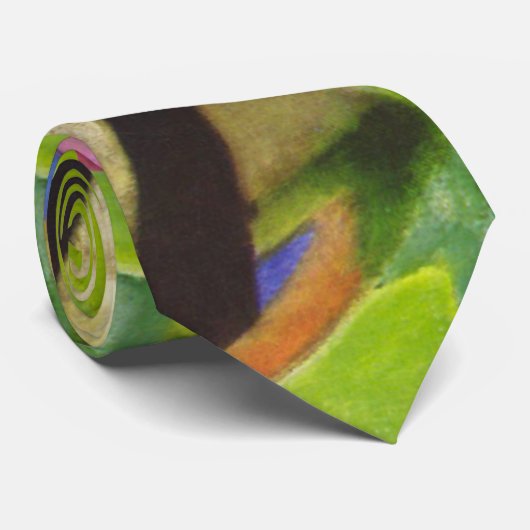 Huis met bomen van Franz Marc,  Kunst Stropdas (Opgerold)